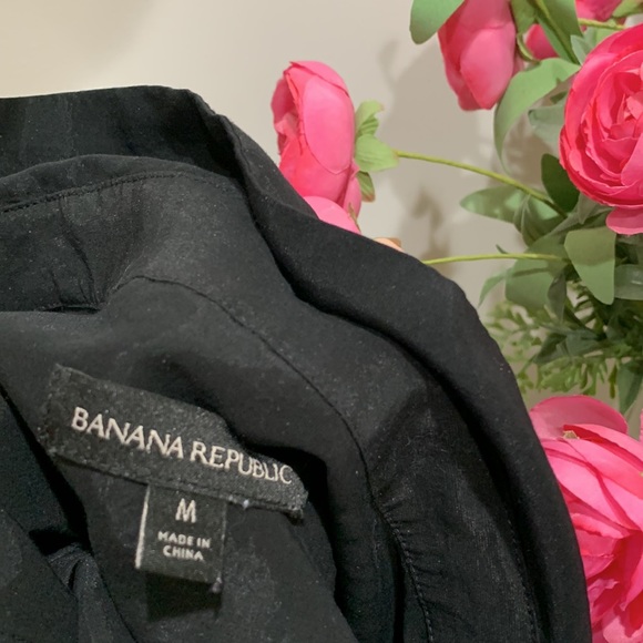 Bananna Republic Button Down Utility Shirt in Black - Picture 6 of 9